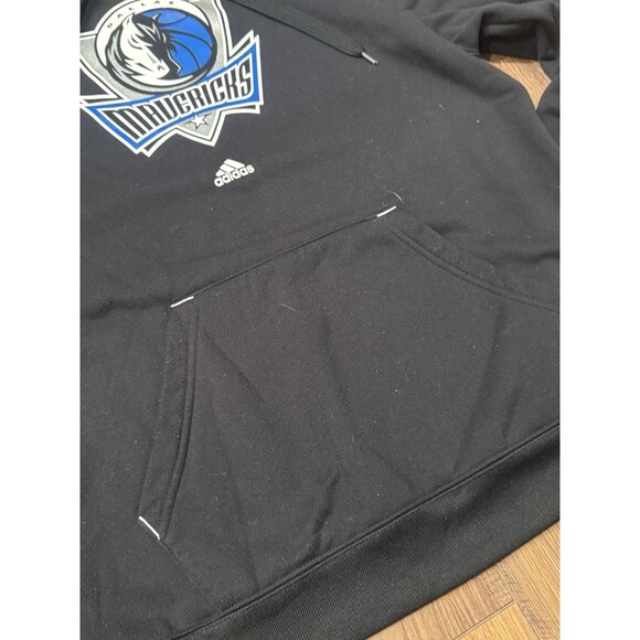 Adidas NBA Dallas Mavericks Logo Black Hoodie Sweatshirt Adult Size L - Picture 3 of 5